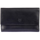 Tumble and Hide Large Italian Leather Purse 1260 Black : Front