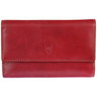 Tumble and Hide Large Italian Leather Purse 1260 Red : Front