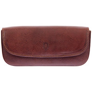 Tumble & Hide Italian Leather Glasses Case 4303 THV Brown : Front