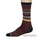 Thought Bamboo Socks for Men. SPM576 'Reginald' Fair Isle : Aubergine