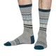 Thought Bamboo Socks for Men. SPM576 'Reginald' Fair Isle : Mid Grey 2