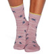 Thought Women's Bamboo Socks SPW592 Vivian Birds: Lavender Pink 2