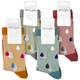 Thought Women's Bamboo Socks SPW673 Juliette Raindrops: 4 folded pairs showing colours
