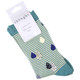 Thought Women's Bamboo Socks SPW673 Juliette Raindrops: River Blue - One folded pair with label
