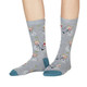 Thought Women's Bamboo Socks SPW711 Helen Bike : Grey Marle - two socks shown on model's feet