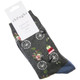 Thought Women's Bamboo Socks SPW711 Helen Bike : Dark Grey - one pair, folded with label