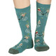Thought Women's Bamboo Socks SPW711 Helen Bike : Holly Green - two socks shown on model's feet