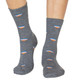 Thought Women's Bamboo Socks SPW694 Cretia Heart: Dark Grey. 1  pair on model's feet