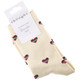 Thought Women's Bamboo Socks SPW694 Cretia Heart: Cream. 1 folded pair with tag 