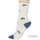 Thought Women's Bamboo Socks SPW692 Lula Cat: Cream. 1 sock on model's foot