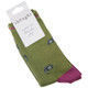 Thought Women's Bamboo Socks SPW692 Lula Cat: Herb Green. 1 folded pair with tag 