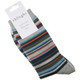 Thought Bamboo Socks for Men. SPM682 'Abram Multi Stripe' : Grey Marle - a folded pair