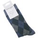 Thought Bamboo Socks for Men. SPM703 'Philip Argyll' : Blue Slate - a folded pair