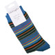 Thought Bamboo Socks for Men. SPM702 'Watson Stripe' : Bright Blue - a folded pair