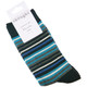 Thought Bamboo Socks for Men. SPM702 'Watson Stripe' : Dark Navy - a folded pair