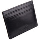 Slim Card Wallet Mala Leather Toro Black 618:  Showing the back view