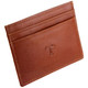 Slim Card Wallet Mala Leather Toro Tan 618:  Showing the front view