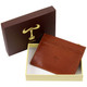 Slim Card Wallet Mala Leather Toro Tan 618:  Pictured with it's gift box