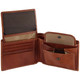 Tumble and Hide Italian Leather Wallet with Coin Pocket 2023 Cognac : Pockets