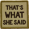 Morale Patch - That's What She Said