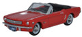 Oxford Diecast #87MU65001 Ford Mustang '65 Convertible - Red (HO)
