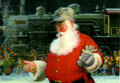 Leanin' Tree #74602 Engineer Santa Christmas Cards (10-pk)