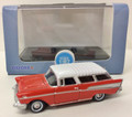 Oxford Diecast #87CN57002 Chevy '57 Nomad - Red/White (HO)