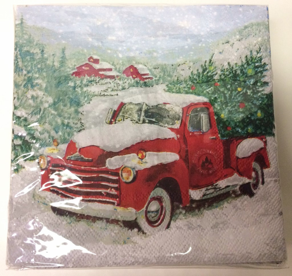 Red Truck Paper Dinner Napkins Christmas 40 Pk Jwd Premium