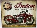 Tin Sign #1933 - Indian Motorcycle Model 101 Scout Reproduction
