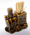 #TPH3 Steam Locomotive Ceramic Toothpick Holder - Dark Brown