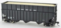 Bowser #42614 - 70T Woodchip Ribbed Hopper - Data Only - Black - RTR (HO)