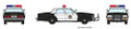 Rapido #800010 '80 Chevy Impala Sedan - Police - Black & White (HO)