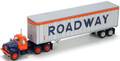 Athearn #28015 Mack B Tractor w/ 40' Ext Post Trailer - Roadway (HO)