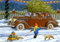Leanin' Tree #C75639 Family Christmas Tree Cards (10-pk)