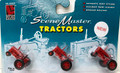 Life-Like SceneMaster #1652 Farm Tractors - Red (3-pc) (HO)