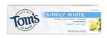 Tom's Of Maine Simply White Toothpaste7 Ounce (6x4.7Oz)