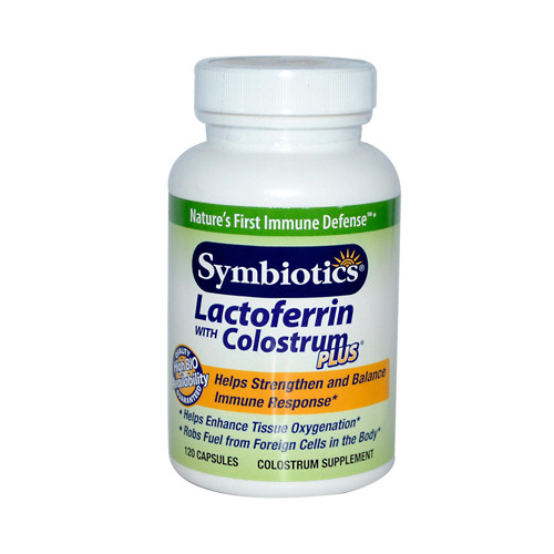 Symbiotics Lactoferrin with Colostrum Plus 480 mg (1x120 Capsules)