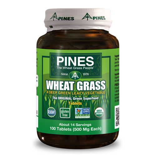 Pines International Organic Wheat Grass 500 mg (1x100 Tablets)