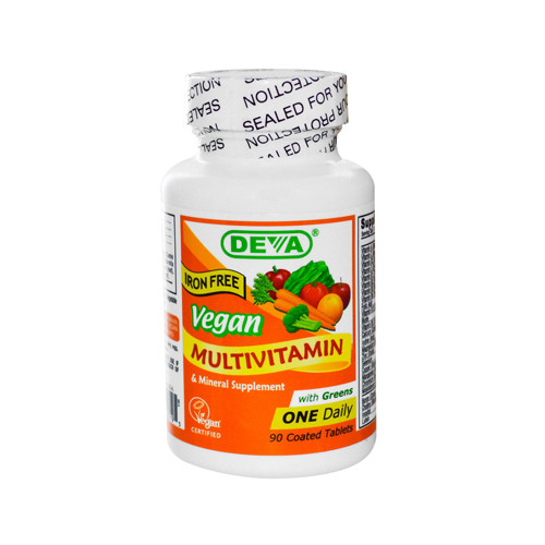 Deva Vegan Multivitamin and Mineral Supplement Iron Free (1x90 Tablets)