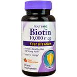 Natrol Biotin Fast Dissolve Strawberry 10,000 mcg (1x 60 Tablets)