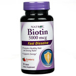 Natrol Biotin Fast Dissolve Strawberry 5000 mcg (1x90 Tablets)
