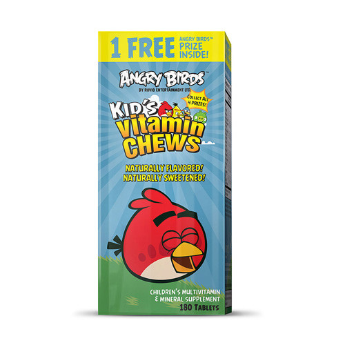 Natrol Vitamins Kids Chewable Angry Birds 180 Tablets