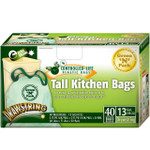 Green-n-Count Tall Kitchen Trash Bags 13 Gallon (1x40 Count)