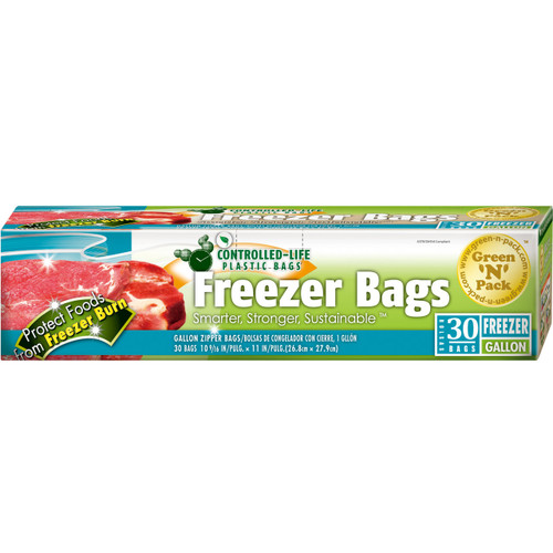 Green-n-Count Zipper Freezer Bags Gallon (1x30 Count)