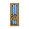 Aloha Bay Palm Tapers Light Blue Candles Unscented (4 Pack)