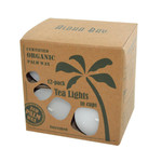 Aloha Bay Palm Wax Tea Lights with Aluminum Holder (12 Candles)