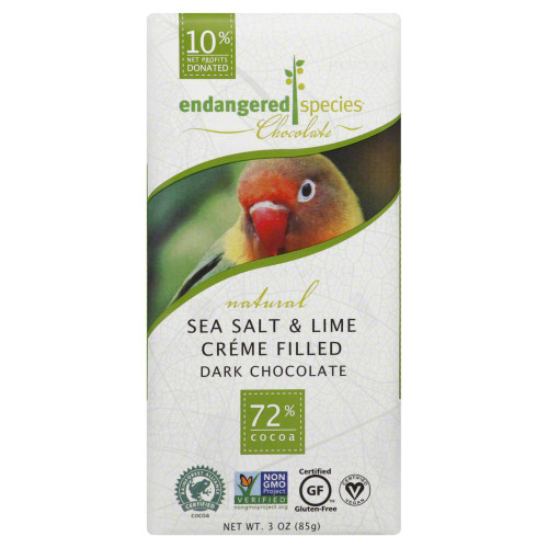Endangered Species Lovebird, Dark Choc Sea Salt Lim (12x3 OZ)