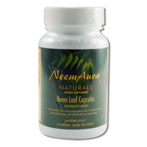 Neem Aura Organic Neem Leaf (60 Veg Capsules)