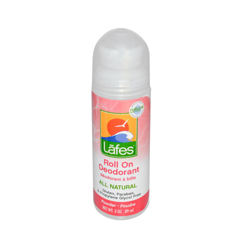 Lafe's Natural and Organic Roll On Deodorant Powder Scent 3 Oz