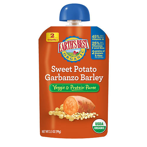 Earth's Best Baby Foods Sweet Potato, Garbanzo, Barley (12x3.5 OZ)